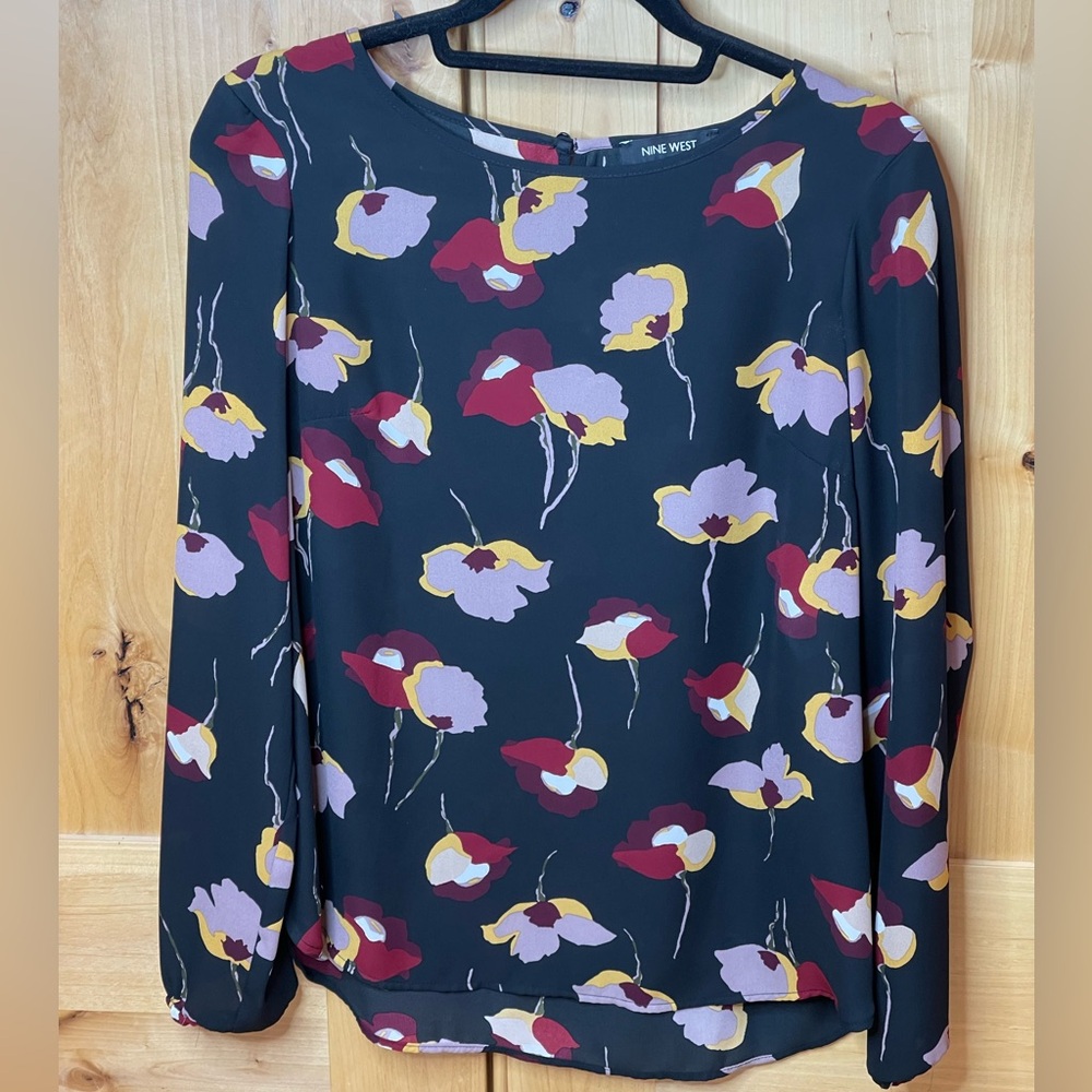 Nine West floral blouse